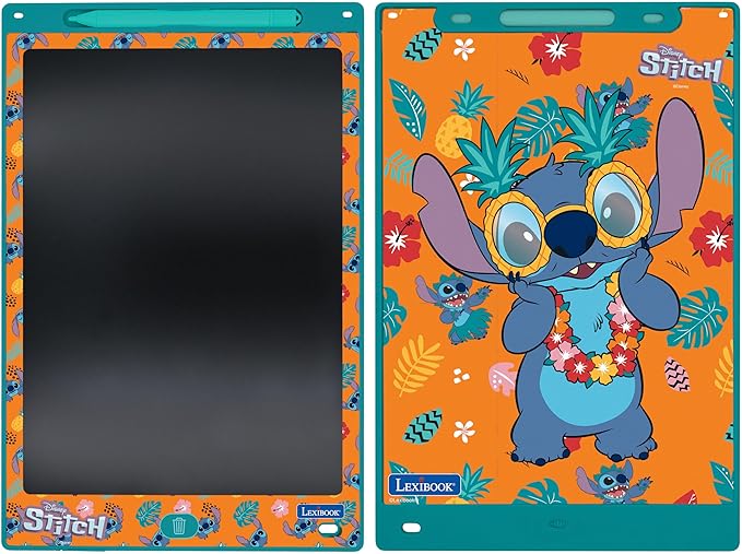 Lexibook, Disney Stitch Magic Slate, Art and Craft Toy for Girls and Boys, A4 Size with Multicolored Drawings, Blue / Orange, CRT10D