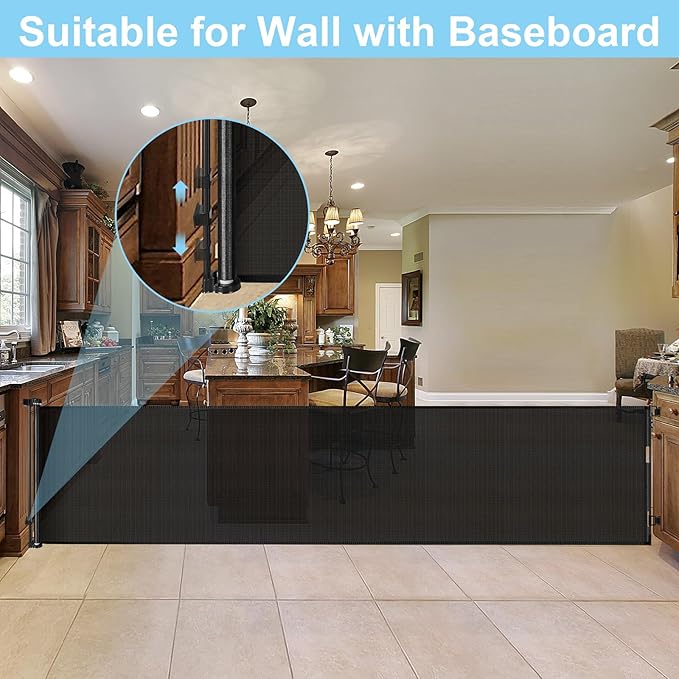 168 Inch Retractable Dog Gates for The House Extra Wide Baby Gates Extra Wide Dog Gate for The House Extra Long Baby Gates Indoor Extra Long Pet Gate Extra Wide Outdoor Gate Extra Wide Indoor Gate