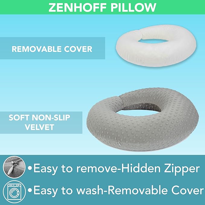ZENHOFF Reading, Relax & Gaming Support Pillow for Couch – Soft Arm Cushion for Teens, Women & Adults – Perfect for Casual Gaming, Reading, Tablet Use & TV Watching, Grey