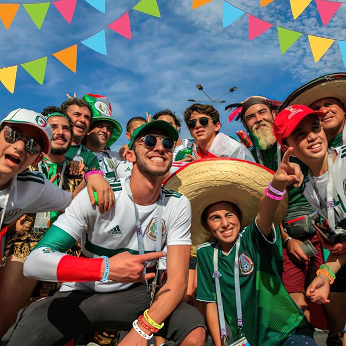 JUNEBRUSHS 24pcs Mexican Fiesta Party Favors Silicone Bracelets Cactus Guitar Hat Rubber Wristbands for Fiesta Mexican Birthday Party Decorations Gift Goodie Bag Stuffers(8 Designs)