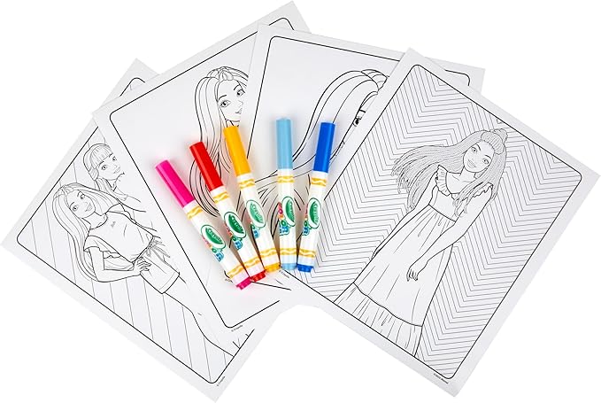 Crayola Barbie Color Wonder Coloring Set, Mess Free Coloring Book Pages for Toddlers, Travel Activity, Barbie Gift & Toys for Kids