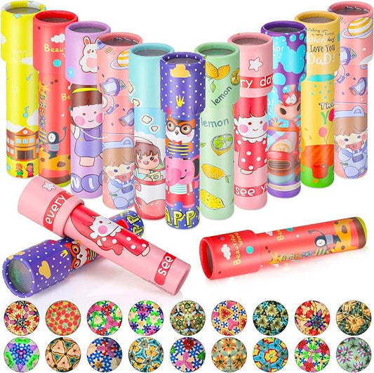 15 Pcs Classic Kaleidoscopes Kids Birthday Party Favor Old Fashioned Vintage Educational Toys Stocking Stuffers Goodie Bag Fillers for Classroom School Return Gifts Carnival Prizes (Adorable)