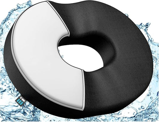 Deluxe Donut Pillow for Tailbone Pain Relief with Machine Washable Water Resistant Cover, Hemorrhoid Pillow for Sitting, Donut Cushion for Bed Sores, Pregnancy, Coccyx, Sciatica, Butt Pillows