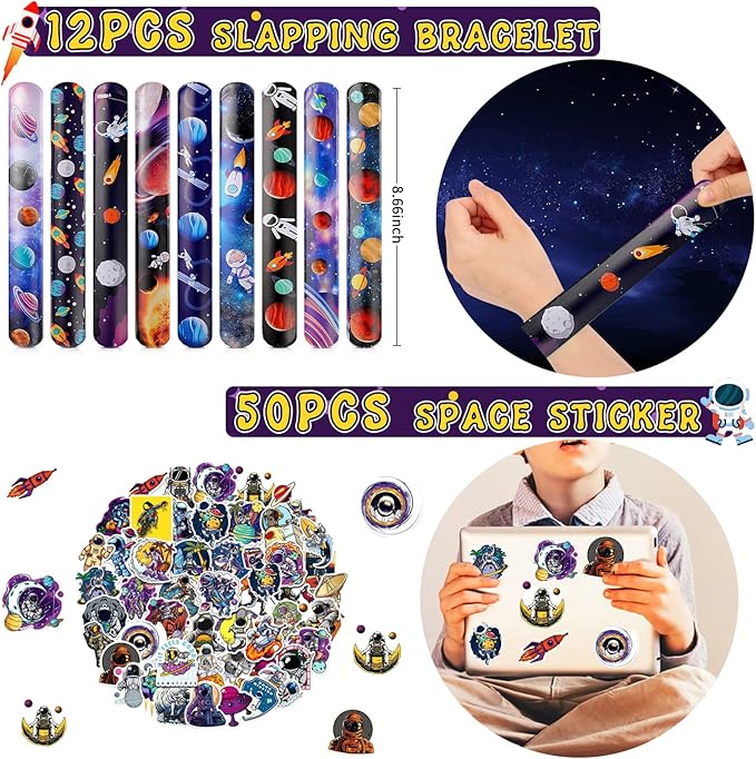 Astronaut Galaxy Outer Space Themed Party Favors for Kids, Party Supplies for Boys Birthday Party Decorations