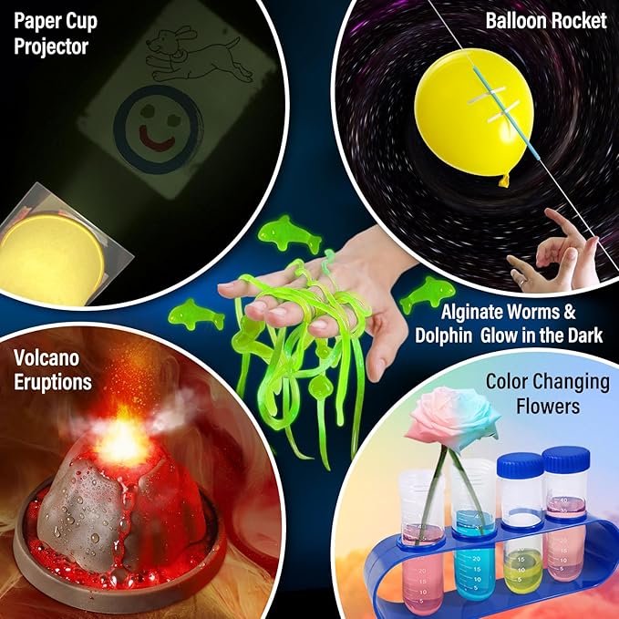 150 Experiments Science Kits for Kids, Chemistry Set, S.T.E.M Projects Scientific Toys Birthday Gifts Idea for Boys Girls Educational Scientist Kit