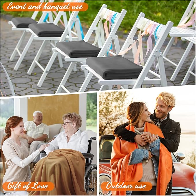 Kinlop Fleece Blanket Bulk 60 x 50 Inch Soft Lightweight Fleece Cozy Blanket Warm Throw Plush Pet Throw for Bed Couch Sofa Home Office Wedding Gifts Travel Camping(Fresh Color,40 Packs)