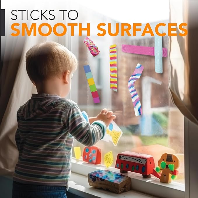 BUNMO Stretchy Strings - Sensory Toys for Toddlers - Stimulating & Addictive Sensory Toys for Kids - Fidget Toy - Hours of Fun for Kids - Non-Mouthable Toy 3+ - Suction 6 Pack