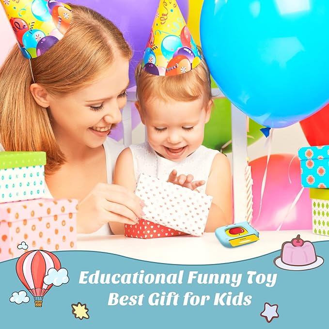 Talking Flash Cards for Toddlers 1-3, Toddler Toys for Ages 1 2 3 4 5 Years Old Boys, Pocket Speech Therapy Toys with 224 Sight Words, Autism Sensory Toys, Montessori Educational Learning Toys Gifts