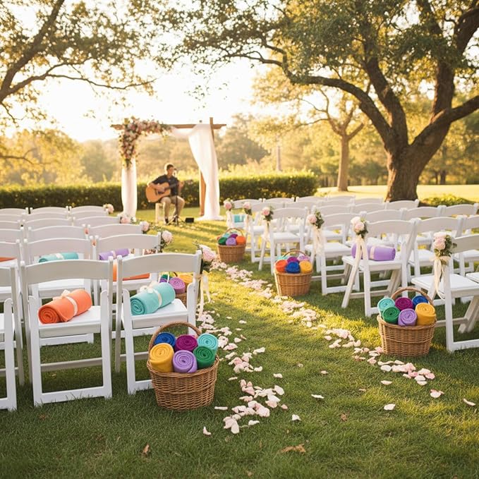 Kinlop Fleece Blanket Bulk 60 x 50 Inch Soft Lightweight Fleece Cozy Blanket Warm Throw Plush Pet Throw for Bed Couch Sofa Home Office Wedding Gifts Travel Camping(Stylish Color,80 Packs)