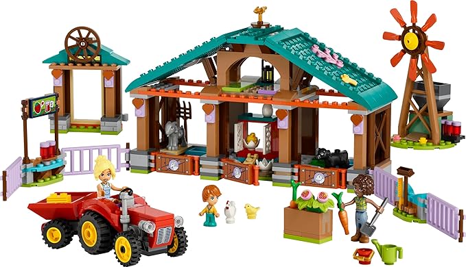 LEGO Friends The Sanctuary of The Farm Animals, Building Toy with Tractor, Mill, 3 Mini Dolls and 5 Animals, Toys for Girls and Children from 6 Years and Older, Gift Ideas 42617