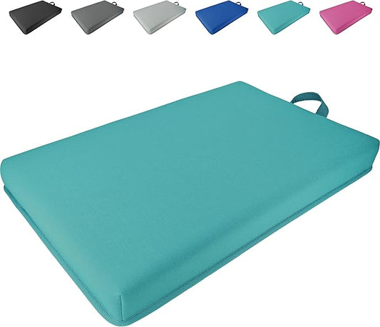 Bath Kneeler Pad, Extra Thick Kneeling Pad, Garden Kneeling Pad for Knee, Water Resistant Soft Memory Foam Cushioning for Workout, Yoga, Bathing, Physical Therapy, Prayer Pillow, Cyan