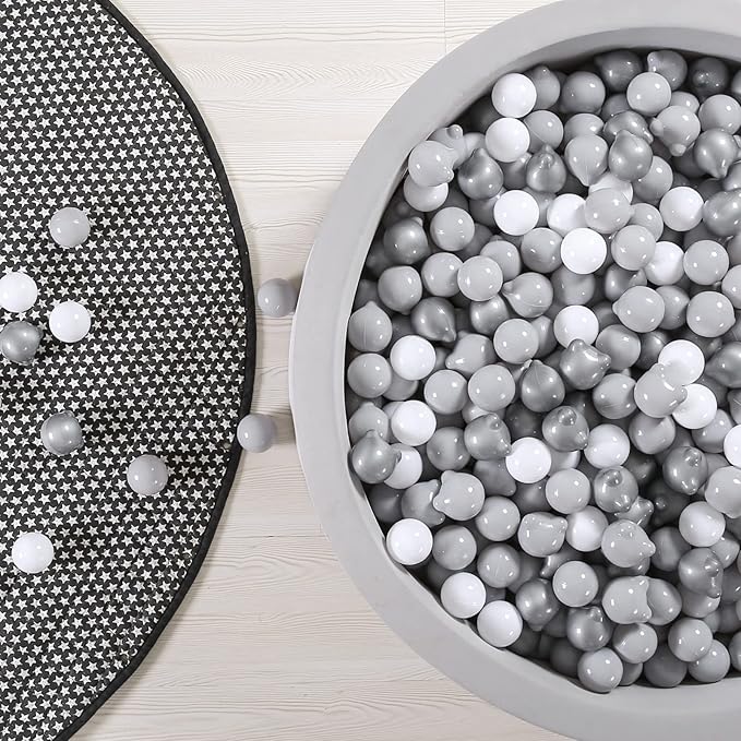 GOGOSO Bear Ball Pit Balls Shapes BPA Free Plastic Play Balls Crush Proof Kids Toddlers Baby Pastel Pelotas Toy Shaped Giant Friendship Bracelet