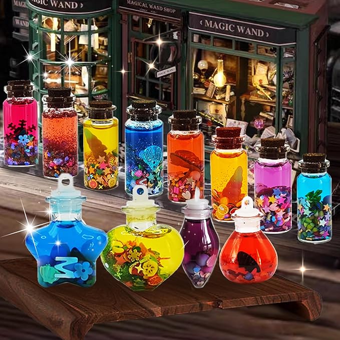 Fairy Mixies Potions Set with Magic for Kids, DIY 19 Bottles Mixies Potions for Christmas, Creativity‌ Art Craft Toy for Girls, Fun Birthday Gift Toys for Girl 6 7 8 9 10