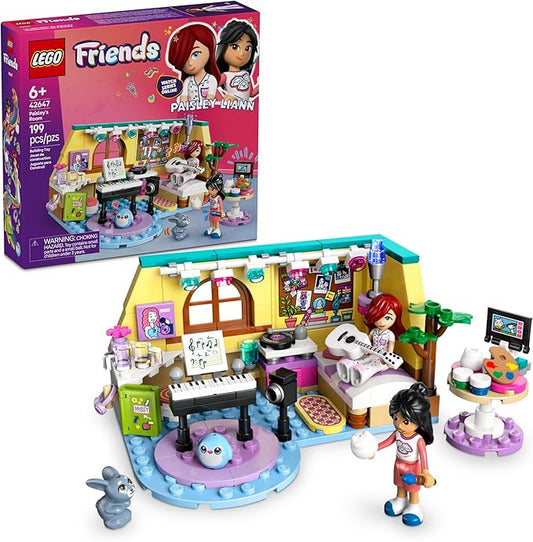 LEGO Friends Paisley's Room Building Toy - Pretend Play Set for Kids, Girls and Boys, Ages 6+ - with 2 Minidolls, Pet Bunny Figure, and Plushie-Style Piece - Gift Idea for Birthdays - 42647