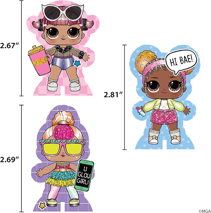 L.O.L. Surprise! Stylin' Studio by Horizon Group USA,Decorate LOL Surprise Paper Dolls With 250+ Accessories - DIY Activity Book, Scratch Art,Sticker Sheet,Coloring Pages,Markers,Crayons & More, Pink