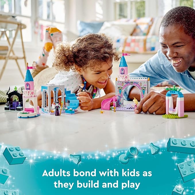 LEGO Disney Princess Aurora's Castle Building Toy Set 43211 Disney Princess Toy with Sleeping Beauty, Prince Philip and Maleficent Mini-Doll Figures, Disney Gift Idea for Kids Boys Girls Age 4+