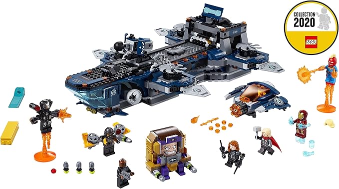 Super Heroes Lego 76153 Marvel Avengers Helicarrier Toy with Iron Man, Thor & Captain Marvel, Series