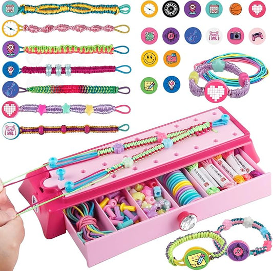 Friendship Bracelet Making Kit for Girls, Arts and Crafts for Kids Age 8-12, DIY Jewelry String Maker Kit Toys, Bracelets Maker Craft, Christmas Birthday Gifts for Ages 6 7 8 9 10 11 12 Year Old