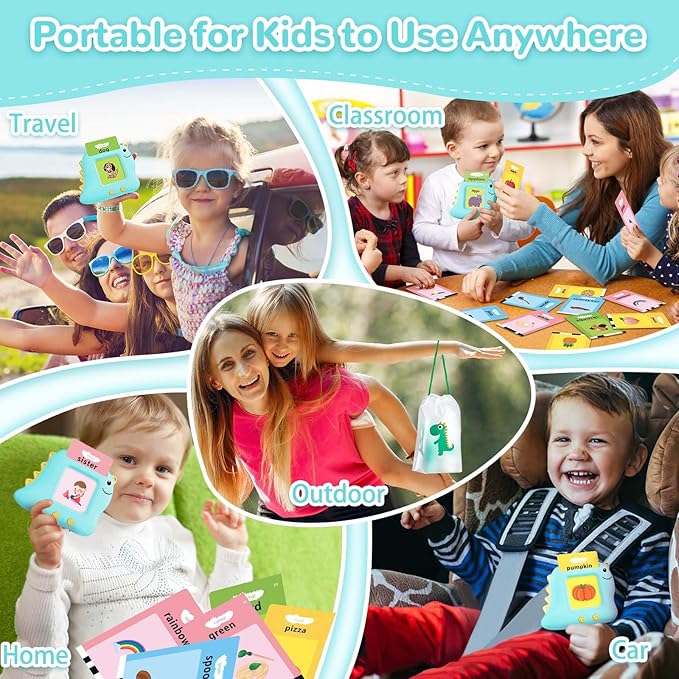 Talking Flash Card, Learning Toys for Ages 2-4, Autism Sensory Toys for Toddlers, Speak Montessori Toys for 2+ Year Old, Kids Gift for Boys Girls Birthday Preschool Activity 510 Sight Words
