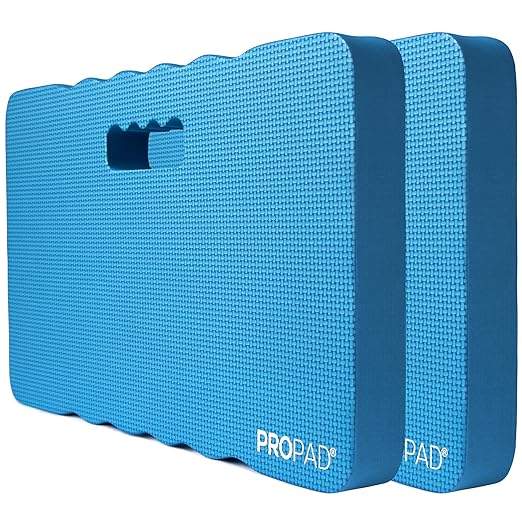 Thick Kneeling Pads, Garden Kneeler for Gardening, Bath Kneeler for Baby Bath, Kneeling Mat for Yoga, Knee Pad for Work, Extra Large (XL) 18 x 11 x 1.5 Inches, Blue (Pack of 2)