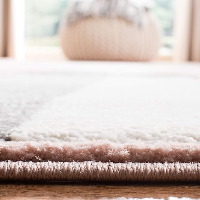 SAFAVIEH Carousel Kids Collection Runner Rug - 2' x 8', Pink & Ivory, Doe Design, Non-Shedding & Easy Care, Ideal for High Traffic Areas for Boys & Girls in Playroom, Nursery, Bedroom (CRK191P)
