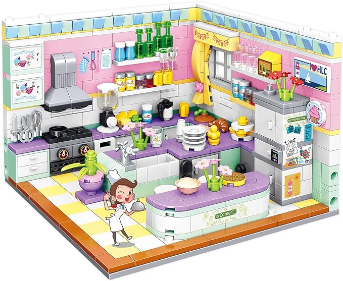 Friends House Building Block Sets, Mini Girls Friendship Playhouse Apartment Micro Bricks Kits Birthday for Adults Kids 8-12 6-12 7-9