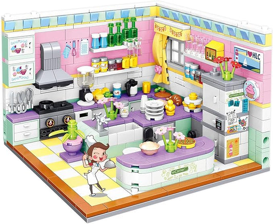 Friends House Building Block Sets, Mini Girls Friendship Playhouse Apartment Micro Bricks Kits Birthday for Adults Kids 8-12 6-12 7-9