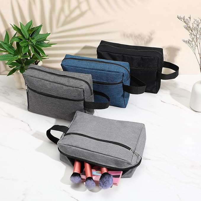 HaiFafafaing 8 Pcs Travel Toiletry Bag for Men, Waterproof Portable Cosmetic Grooming Storage Shaving Bag Pouch, Mens Hanging Toiletry Travel Bags Bulk Groomsmen Gifts for Wedding Day