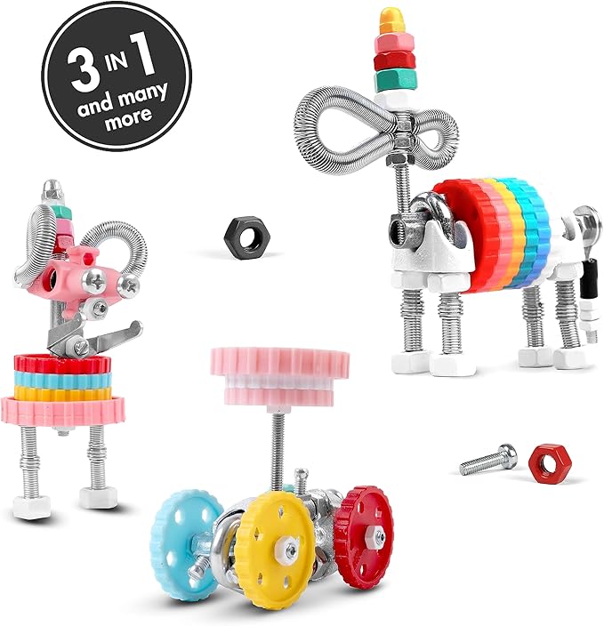 Unicorn Robot Stem Building Toys, Educational Build Your Own Robot Toy for Kids 6 7 8 9+ Year Old Girls Boys, Stem Toys Engineering Kit, Construction Toys Steam Gifts for Kids