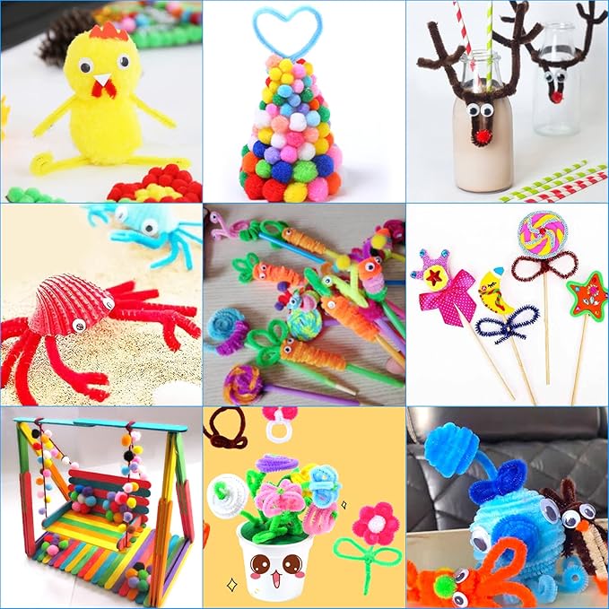 Itopstar 3000 Kids Arts and Crafts Supplies for Kids Ultimate Crafting Supply Set in Portable 3 Layered Plastic Art Box All in One for Craft Arts and Crafts for Kids Ages 8-12