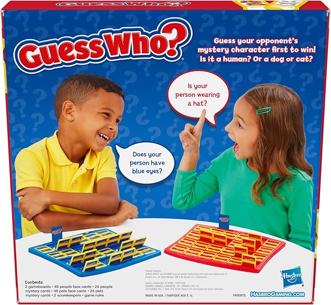 Hasbro Gaming Guess Who? People & Pets Board Game Edition | The Original Guessing Game | Easter Gifts for Girls & Boys | Ages 6+ (Amazon Exclusive)