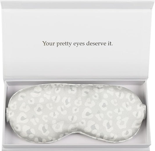 Silk Sleep Mask Light Blocking Luxury 100% Mulberry 22mm Silk Eye Mask Eye Cover Blindfold Ultra Soft Light & Comfy Anti Aging Skin Care with Travel Bag Gift Package