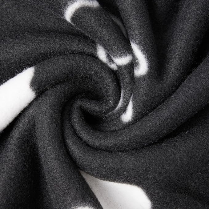 CAI TENG Fleece Throw Blanket Blankets for Couch Bed 50x60 inch 6 Pack Kids Blanket Throws Fleece Fabric Soft Cozy Travel Blankets Lightweight Small Throws Camping Gifts Blankets Black Dog Paw