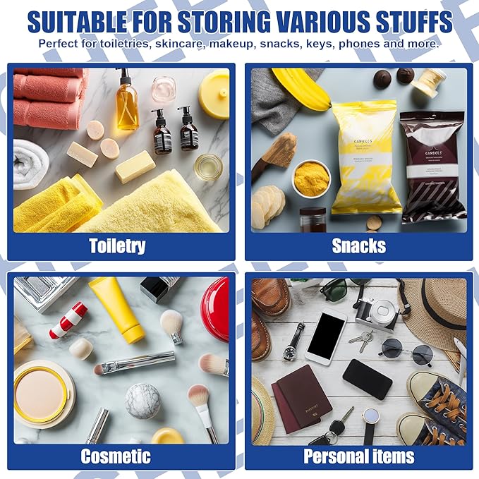 BuyCard Cheer Chenille Letter Bags Clear Makeup Bag, Cheerleader Gifts Cosmetic Bag, Varsity Preppy Patch Flat Pouch Cheer Accessories, Waterproof PVC Organizer Toiletry Bag for Women Girls Navy Blue