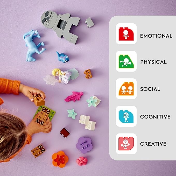 LEGO DUPLO Disney Elsa & Bruni in The Enchanted Forest Frozen Toy - Disney Princess Building Set for Toddlers with Elsa Minifigure - Gift Ideas for Preschool Girls & Boys, Ages 2+ - 10418