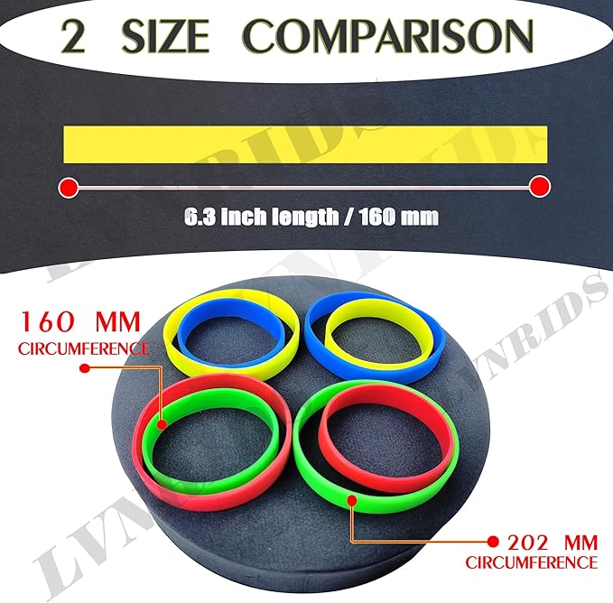 50 PCS Silicone Bracelets Wristbands for kid, Sports Rubber Elastic Wristband Bracelet for Party Decorations Favors Set Pack White