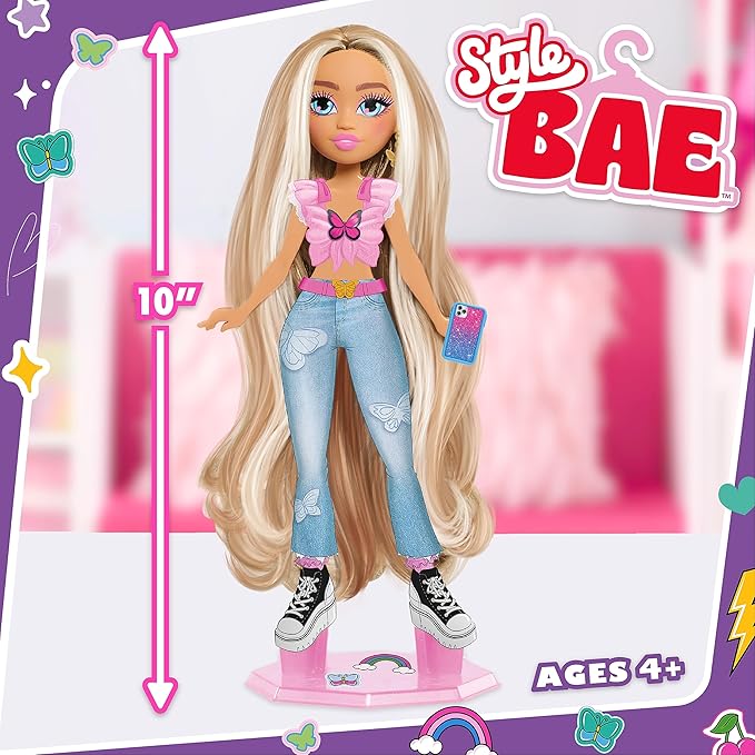 Just Play Style Bae Dylan 10-Inch Fashion Doll and Accessories, 28-pieces, Kids Toys for Ages 4 Up