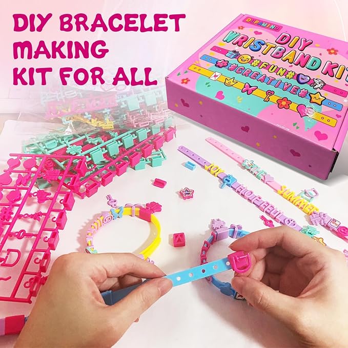 Art & Craft Kits for Kids, DIY Friendship Bracelet Making Kit for Girls, Jewelry Making with Charm & Stickers, Birthday Gifts for Ages 8-12, Toys for Ages 5, 6, 7, 8, 9, 10, 11, 12 Years Old