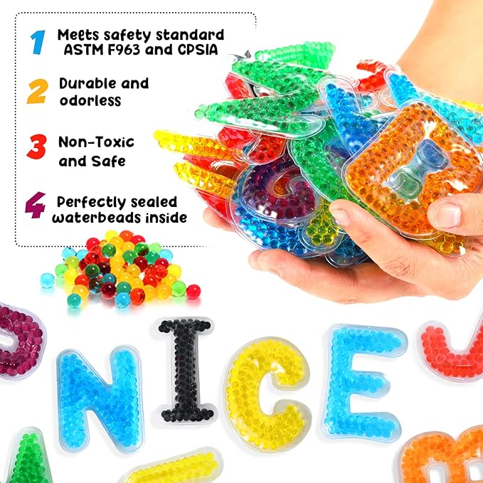 LESONG Autism Sensory Fidget Toys: Alphabet Letters ABC Learning Educational Montessori Toys,Quiet Fidgets Sensory Toys for Classroom Calm Down Corner Autistic Anxiety Relief