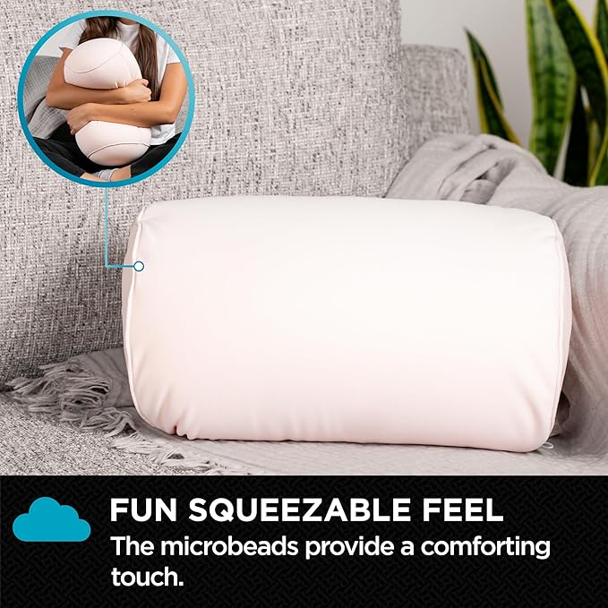 Brookstone Squishy FOM Cushion Pillow - The Original Stretchy, Comfy, Colorful Pillow for Neck, Lumbar Support, and Bed - for Sleeping, Car, Travel - Small Pillow, Apricot, 12 x 7 Inches