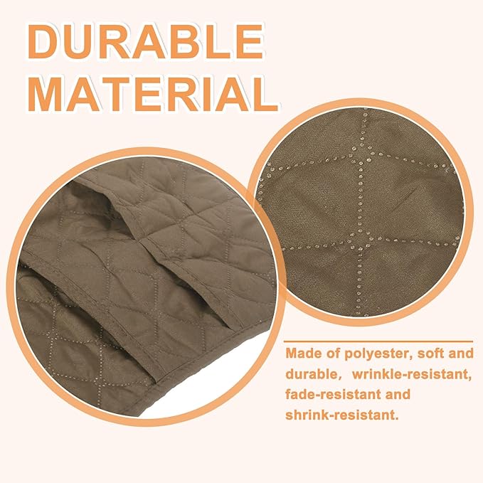 uxcell Couch Sofa Armrest Organizer Non-Slip Chair Arm Recliner Remote Control Organizer with 6 Pockets for Books, Magazines, Tablet, Phone, Camel