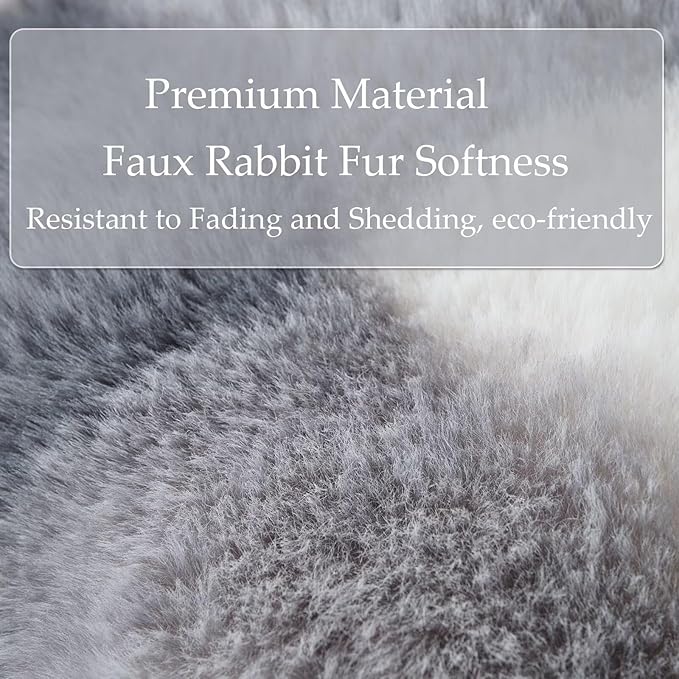 Luxury Shaggy Faux Fur Body Pillow,Fluffy Bed Pillow with Zipper Closure,Soft Decorative Plush Full Long Pillows,Fuzzy Hug Pillow for Living Room Side Sleeper & Pregnancy 20"x54" White and Grey