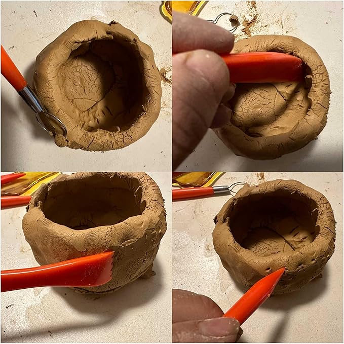 Langqun Clay Sculpting Tools Kit, 18Pcs Pottery Tools,Polymer Clay Tools, for Kids Modeling, Carving, Modeling