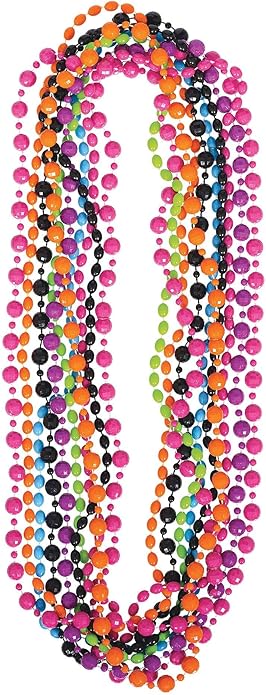 Amscan Retro Plastic Party Beads - 30", Vibrant Costume Accessory, Ultimate Photo Booth Prop & Groovy Party Favor