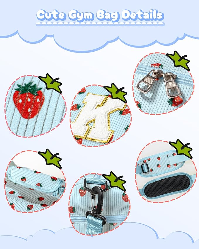 Teenager Girl Gift Ideas, Girls Gym Bag, Kids Personalized Weekend Duffel Bags with Shoe Compartment, Initial Travel Tote with Makeup Bag, 6 Year Old Girl Birthday Gifts (Letter A)