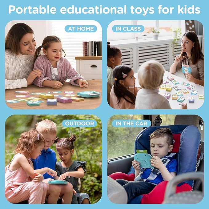 Spanish & English Talking Flash Cards for Toddler - 510 Sight Words Bilingual Learning Toys for Toddlers 3-6, 31 Themes with 3 Songs Autism Sensory Toys, Speech Therapy & Montessori Educational Gifts