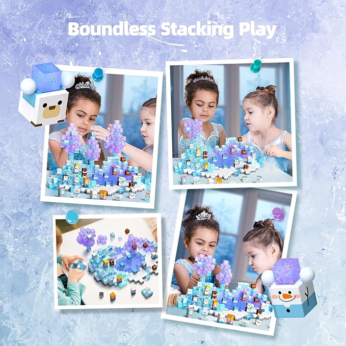GobiDex 100PCS Magnetic Blocks Magnet Building Toys, Frozen Toys Princess Castle for Girls, Upgraded STEM Sensory Birthday Gift for Kids Age 3+ Years Old