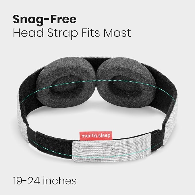 Manta Sleep Pro Sleeper Bundle - Manta Sleep Mask + Manta Pro Sleep Mask - 100% Total Blackout, Fully Adjustable, Zero Eye Pressure Eye Mask for Sleeping, Travels and Nap
