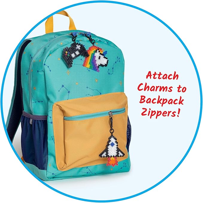 hand2mind Coding Charms, Coding for Kids 8-12, Fuse Bead Iron Craft Kit, Make Your Own Keychain, Coding Kits for Students, Computer Programming for Kids, STEM Activities, Educational Science Kits