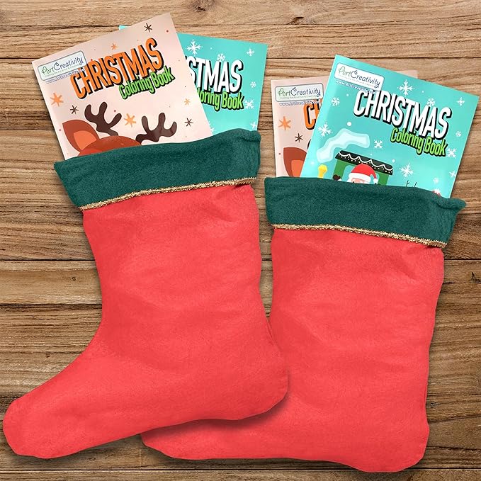 ArtCreativity Christmas Coloring Books for Kids Bulk, Pack of 24, 8.5" X 11" Large Booklets, Fun Christmas Treats Prizes, Favor Bag Fillers